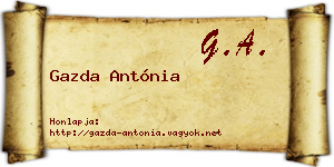 Gazda Antónia névjegykártya
